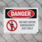 Signmission Do Not Enter Emergency Exit Only Danger Sign, Plastic, 10in W x 7in L, 2PK OS-2PACK-DS-P-710-L-1147 - alternate 7